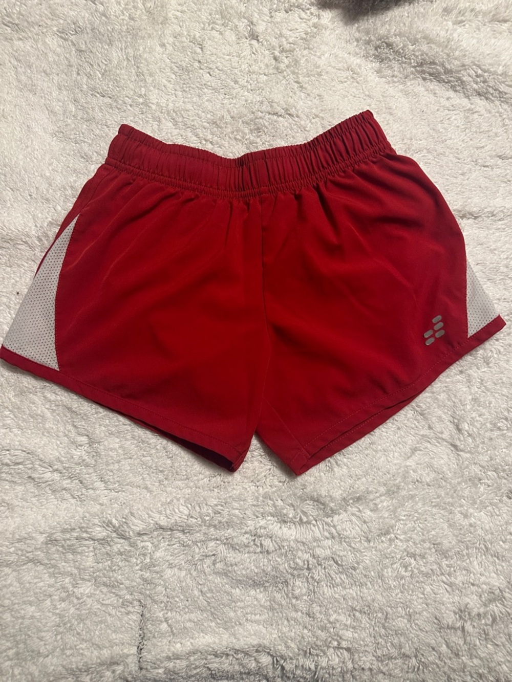 Kids  Red Athletic Running Shorts